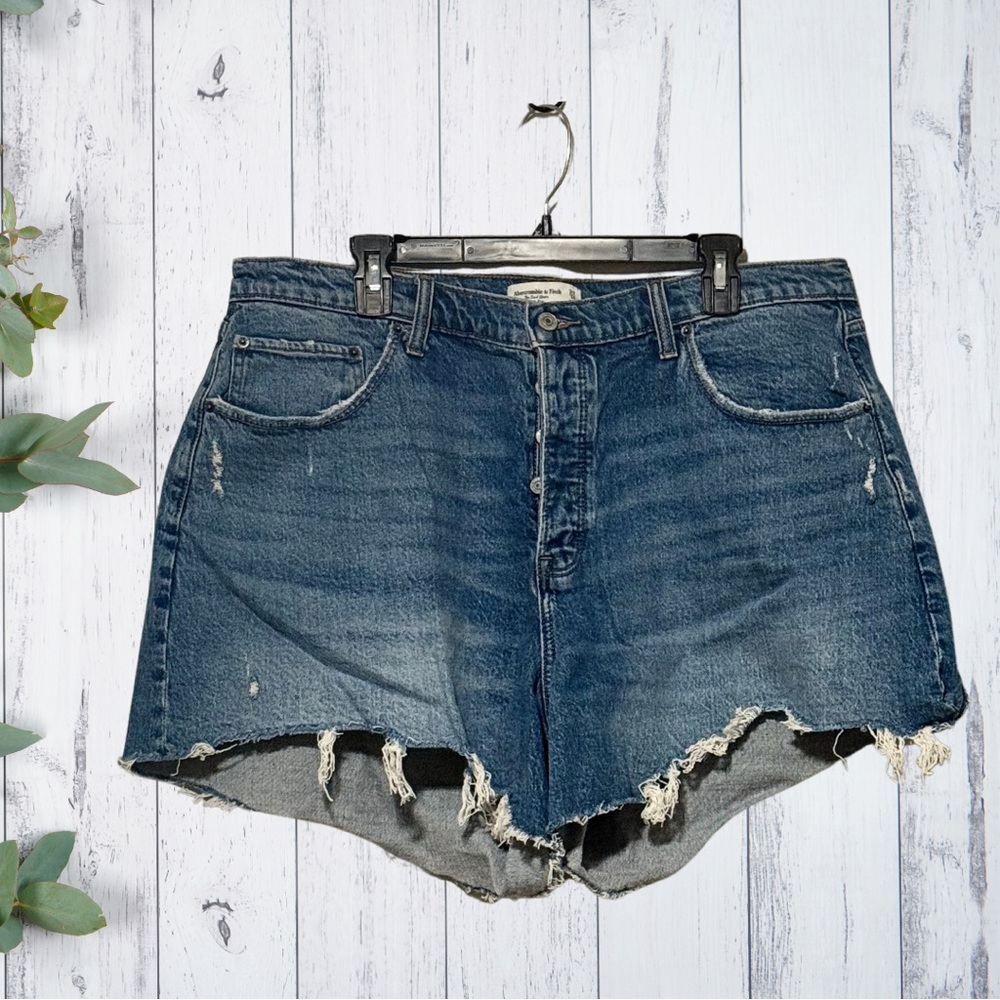 Abercrombie & Fitch Distressed Jean Shorts